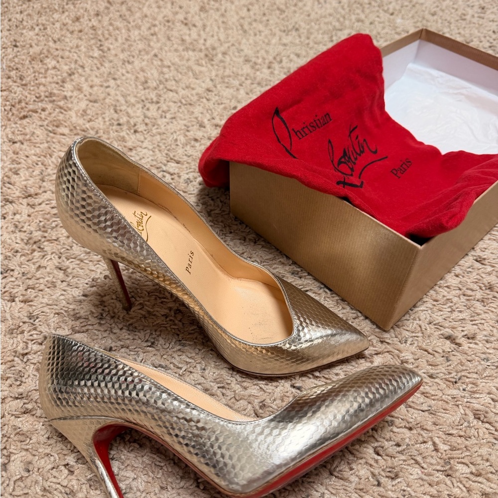 Christian Louboutin Metallic Gold Heels
